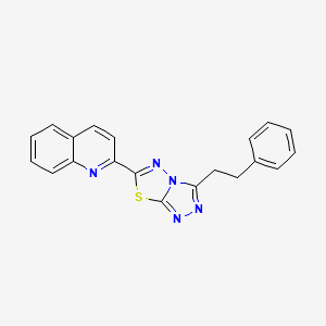 2-[3-(2-Phenylethyl)[1,2,4]triazolo[3,4-b][1,3,4]thiadiazol-6-yl]quinoline