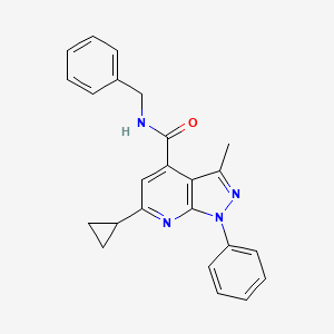 N-benzyl-6-cyclopropyl-3-methyl-1-phenyl-1H-pyrazolo[3,4-b]pyridine-4-carboxamide