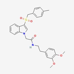 N-(3,4-dimethoxyphenethyl)-2-(3-((4-methylbenzyl)sulfonyl)-1H-indol-1-yl)acetamide