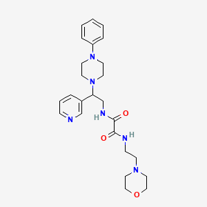 N1-(2-morpholinoethyl)-N2-(2-(4-phenylpiperazin-1-yl)-2-(pyridin-3-yl)ethyl)oxalamide