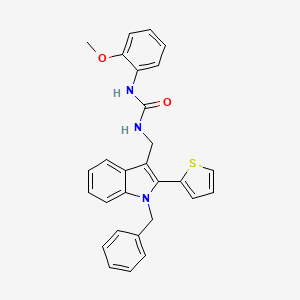 3-{[1-Benzyl-2-(thiophen-2-YL)-1H-indol-3-YL]methyl}-1-(2-methoxyphenyl)urea