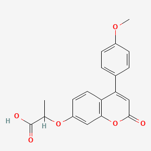 2-{[4-(4-methoxyphenyl)-2-oxo-2H-chromen-7-yl]oxy}propanoic acid