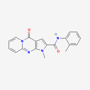 molecular formula C19H16N4O2 B11292052 1-methyl-N-(2-methylphenyl)-4-oxo-1,4-dihydropyrido[1,2-a]pyrrolo[2,3-d]pyrimidine-2-carboxamide 