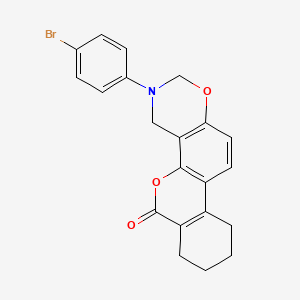 3-(4-bromophenyl)-3,4,7,8,9,10-hexahydro-2H,6H-benzo[3,4]chromeno[8,7-e][1,3]oxazin-6-one