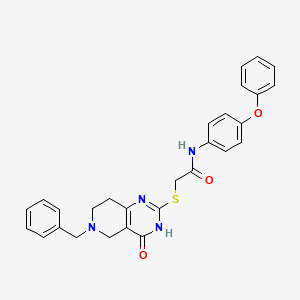 2-((6-benzyl-4-oxo-3,4,5,6,7,8-hexahydropyrido[4,3-d]pyrimidin-2-yl)thio)-N-(4-phenoxyphenyl)acetamide