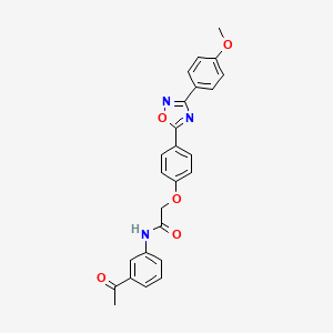 molecular formula C25H21N3O5 B11292068 N-(3-acetylphenyl)-2-{4-[3-(4-methoxyphenyl)-1,2,4-oxadiazol-5-yl]phenoxy}acetamide 