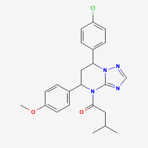 1-[7-(4-chlorophenyl)-5-(4-methoxyphenyl)-6,7-dihydro[1,2,4]triazolo[1,5-a]pyrimidin-4(5H)-yl]-3-methylbutan-1-one