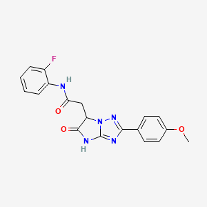 N-(2-fluorophenyl)-2-[2-(4-methoxyphenyl)-5-oxo-5,6-dihydro-4H-imidazo[1,2-b][1,2,4]triazol-6-yl]acetamide