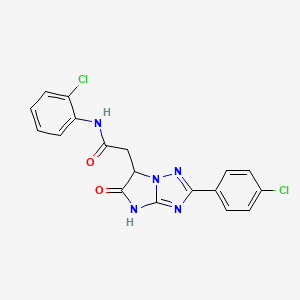 N-(2-chlorophenyl)-2-[2-(4-chlorophenyl)-5-oxo-5,6-dihydro-4H-imidazo[1,2-b][1,2,4]triazol-6-yl]acetamide