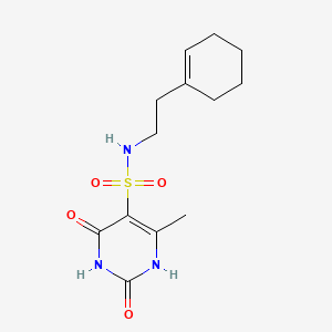 molecular formula C13H19N3O4S B11292113 N-[2-(cyclohex-1-en-1-yl)ethyl]-2-hydroxy-4-methyl-6-oxo-1,6-dihydropyrimidine-5-sulfonamide 