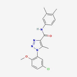 molecular formula C19H19ClN4O2 B11292119 1-(5-chloro-2-methoxyphenyl)-N-(3,4-dimethylphenyl)-5-methyl-1H-1,2,3-triazole-4-carboxamide 