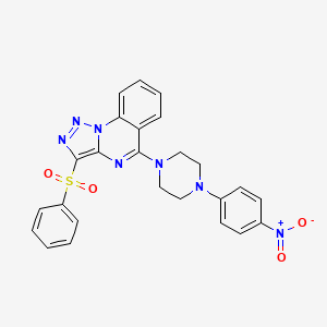 5-[4-(4-Nitrophenyl)piperazin-1-yl]-3-(phenylsulfonyl)[1,2,3]triazolo[1,5-a]quinazoline