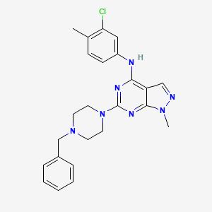 6-(4-benzylpiperazin-1-yl)-N-(3-chloro-4-methylphenyl)-1-methyl-1H-pyrazolo[3,4-d]pyrimidin-4-amine