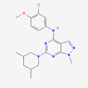 N-(3-chloro-4-methoxyphenyl)-6-(3,5-dimethylpiperidin-1-yl)-1-methyl-1H-pyrazolo[3,4-d]pyrimidin-4-amine