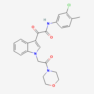 N-(3-chloro-4-methylphenyl)-2-(1-(2-morpholino-2-oxoethyl)-1H-indol-3-yl)-2-oxoacetamide