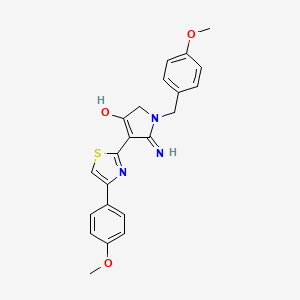 5-amino-1-(4-methoxybenzyl)-4-[4-(4-methoxyphenyl)-1,3-thiazol-2-yl]-1,2-dihydro-3H-pyrrol-3-one