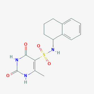 2-hydroxy-4-methyl-6-oxo-N-(1,2,3,4-tetrahydronaphthalen-1-yl)-1,6-dihydropyrimidine-5-sulfonamide