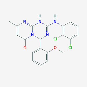 2-[(2,3-dichlorophenyl)amino]-4-(2-methoxyphenyl)-8-methyl-1,4-dihydro-6H-pyrimido[1,2-a][1,3,5]triazin-6-one