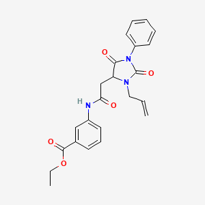 Ethyl 3-({[2,5-dioxo-1-phenyl-3-(prop-2-en-1-yl)imidazolidin-4-yl]acetyl}amino)benzoate