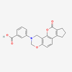 3-(6-oxo-6,7,8,9-tetrahydro-2H-cyclopenta[3,4]chromeno[8,7-e][1,3]oxazin-3(4H)-yl)benzoic acid