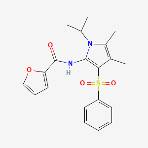 molecular formula C20H22N2O4S B11292276 N-[4,5-dimethyl-3-(phenylsulfonyl)-1-(propan-2-yl)-1H-pyrrol-2-yl]furan-2-carboxamide 