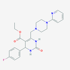 Ethyl 4-(4-fluorophenyl)-2-oxo-6-{[4-(pyridin-2-yl)piperazin-1-yl]methyl}-1,2,3,4-tetrahydropyrimidine-5-carboxylate