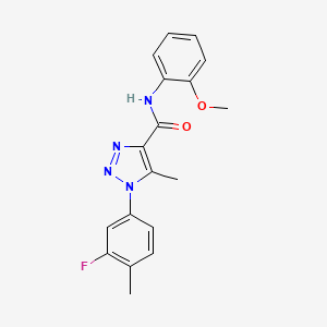 1-(3-fluoro-4-methylphenyl)-N-(2-methoxyphenyl)-5-methyl-1H-1,2,3-triazole-4-carboxamide