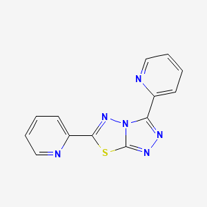 molecular formula C13H8N6S B11292334 2-[6-(Pyridin-2-yl)-[1,2,4]triazolo[3,4-b][1,3,4]thiadiazol-3-yl]pyridine 