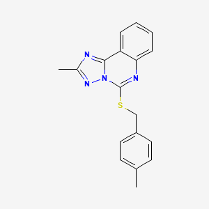 molecular formula C18H16N4S B11292353 2-Methyl-5-[(4-methylbenzyl)thio][1,2,4]triazolo[1,5-c]quinazoline 