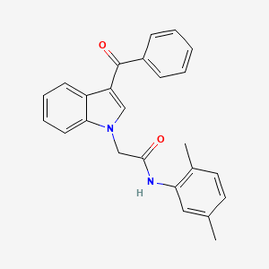 molecular formula C25H22N2O2 B11292357 2-(3-benzoyl-1H-indol-1-yl)-N-(2,5-dimethylphenyl)acetamide 