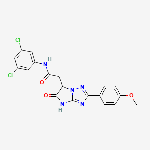 N-(3,5-dichlorophenyl)-2-[2-(4-methoxyphenyl)-5-oxo-5,6-dihydro-4H-imidazo[1,2-b][1,2,4]triazol-6-yl]acetamide