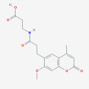 molecular formula C17H19NO6 B11292399 3-[3-(7-Methoxy-4-methyl-2-oxo-2H-chromen-6-YL)propanamido]propanoic acid 