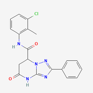 N-(3-chloro-2-methylphenyl)-5-oxo-2-phenyl-4,5,6,7-tetrahydro[1,2,4]triazolo[1,5-a]pyrimidine-7-carboxamide