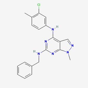 N~6~-benzyl-N~4~-(3-chloro-4-methylphenyl)-1-methyl-1H-pyrazolo[3,4-d]pyrimidine-4,6-diamine