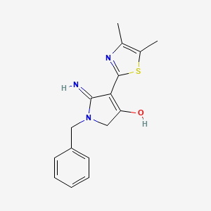 5-amino-1-benzyl-4-(4,5-dimethyl-1,3-thiazol-2-yl)-1,2-dihydro-3H-pyrrol-3-one