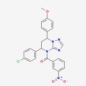 [5-(4-chlorophenyl)-7-(4-methoxyphenyl)-6,7-dihydro[1,2,4]triazolo[1,5-a]pyrimidin-4(5H)-yl](3-nitrophenyl)methanone