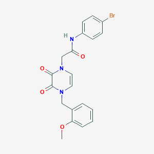 N-(4-bromophenyl)-2-{4-[(2-methoxyphenyl)methyl]-2,3-dioxo-1,2,3,4-tetrahydropyrazin-1-yl}acetamide