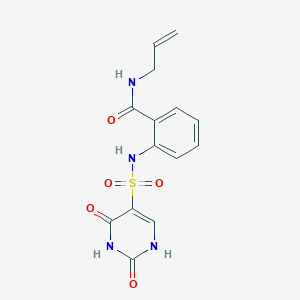 2-{[(2-hydroxy-6-oxo-1,6-dihydropyrimidin-5-yl)sulfonyl]amino}-N-(prop-2-en-1-yl)benzamide