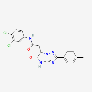 N-(3,4-dichlorophenyl)-2-[2-(4-methylphenyl)-5-oxo-5,6-dihydro-4H-imidazo[1,2-b][1,2,4]triazol-6-yl]acetamide