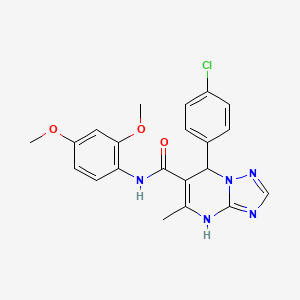 7-(4-chlorophenyl)-N-(2,4-dimethoxyphenyl)-5-methyl-4,7-dihydro[1,2,4]triazolo[1,5-a]pyrimidine-6-carboxamide