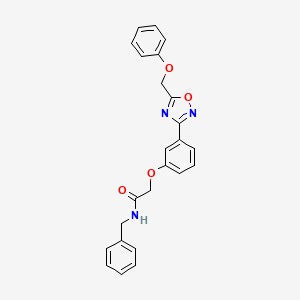 N-benzyl-2-{3-[5-(phenoxymethyl)-1,2,4-oxadiazol-3-yl]phenoxy}acetamide