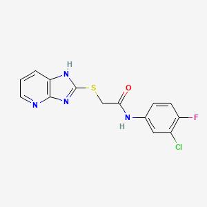 N-(3-chloro-4-fluorophenyl)-2-(1H-imidazo[4,5-b]pyridin-2-ylsulfanyl)acetamide