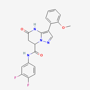 N-(3,4-difluorophenyl)-5-hydroxy-3-(2-methoxyphenyl)-6,7-dihydropyrazolo[1,5-a]pyrimidine-7-carboxamide