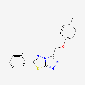 3-[(4-Methylphenoxy)methyl]-6-(2-methylphenyl)[1,2,4]triazolo[3,4-b][1,3,4]thiadiazole