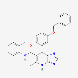 7-[3-(benzyloxy)phenyl]-5-methyl-N-(2-methylphenyl)-4,7-dihydro[1,2,4]triazolo[1,5-a]pyrimidine-6-carboxamide