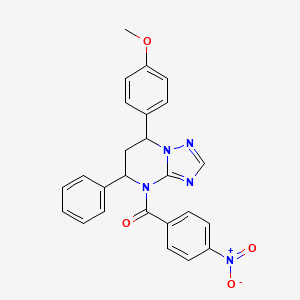 [7-(4-methoxyphenyl)-5-phenyl-6,7-dihydro[1,2,4]triazolo[1,5-a]pyrimidin-4(5H)-yl](4-nitrophenyl)methanone