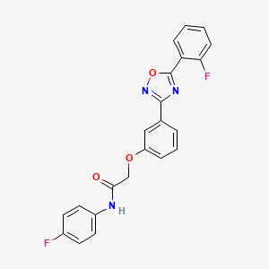 N-(4-fluorophenyl)-2-{3-[5-(2-fluorophenyl)-1,2,4-oxadiazol-3-yl]phenoxy}acetamide