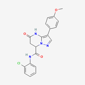 N-(2-chlorophenyl)-5-hydroxy-3-(4-methoxyphenyl)-6,7-dihydropyrazolo[1,5-a]pyrimidine-7-carboxamide