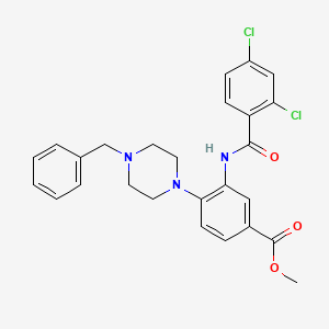 Methyl 4-(4-benzylpiperazin-1-yl)-3-{[(2,4-dichlorophenyl)carbonyl]amino}benzoate