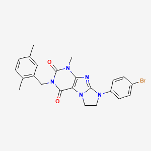 8-(4-bromophenyl)-3-[(2,5-dimethylphenyl)methyl]-1-methyl-1H,2H,3H,4H,6H,7H,8H-imidazo[1,2-g]purine-2,4-dione